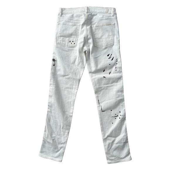 7 For All Mankind Paxtyn Slim-Fit Paint Splatter Jeans ( 30 x 32 ) - Picture 6 of 6